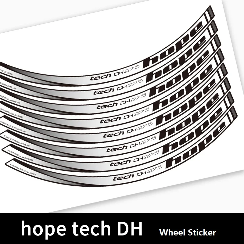 

HOPE dh Wheel Sticker for MTB Mountain Bike Bicycle Rim Set Cycling Decals