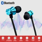 Беспроводные Bluetooth-наушники, Металлические Магнитные спортивные стерео наушники с басами, беспроводные наушники-вкладыши с микрофоном, наушники для всех телефонов