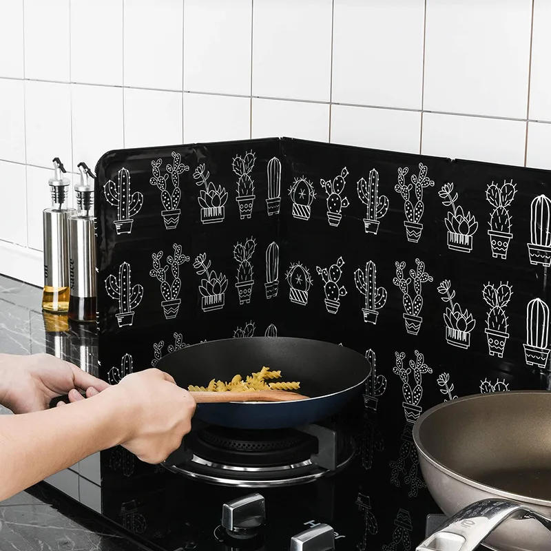 

Aluminium Foil Plate Kitchen Gadgets Oil Splatter Screens Cover Gas Stove Splash Shield Guard Proof Baffle Home Cooking Tool