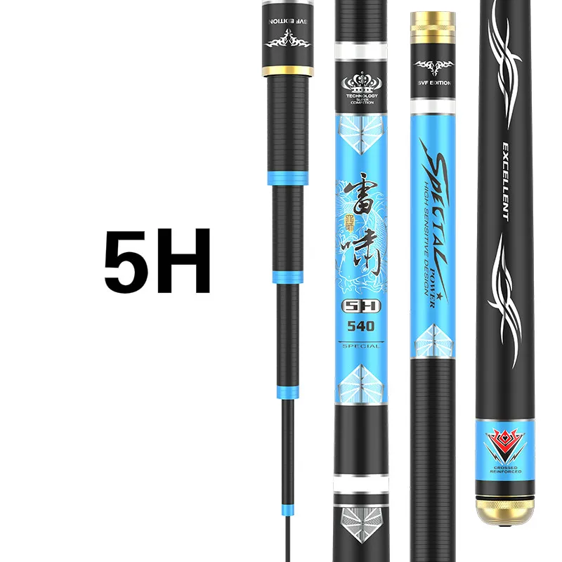 28/19 Tonalty Carp Fishing Poles Hand Olta Carbon Fiber 3.6m-7.2m Fishing Canne Fishing Tackle 4H 5H 6H Hard Taiwan Fishing Rod