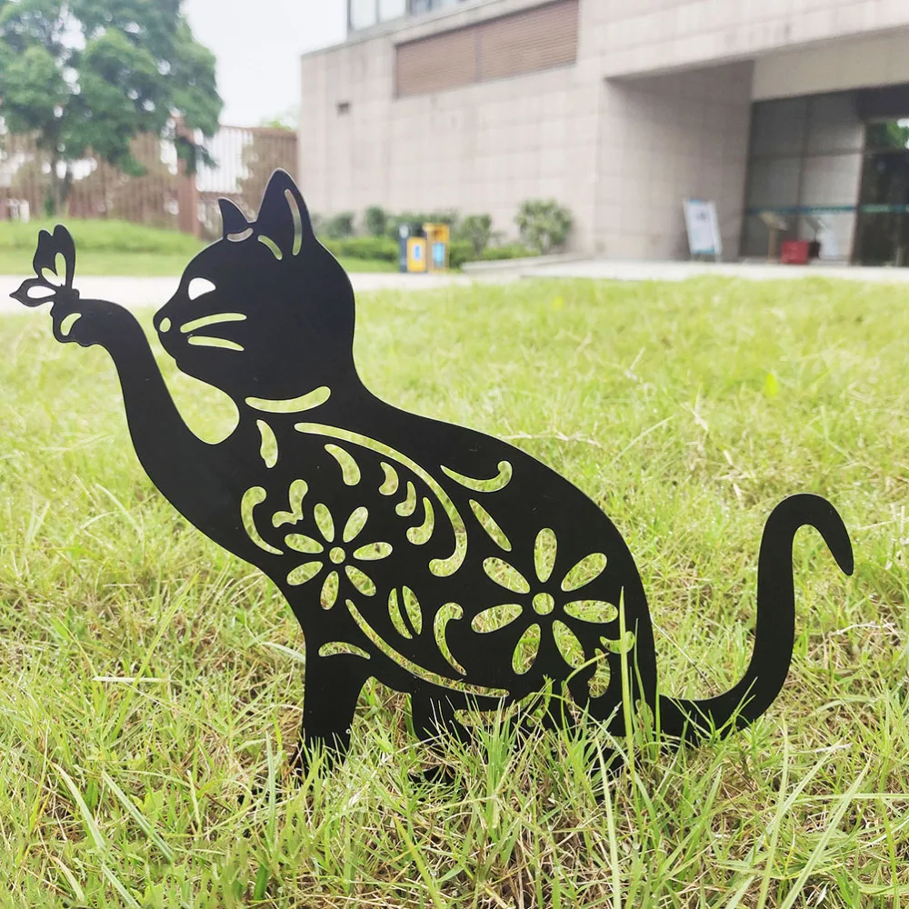 

1Pc Garden Art Layout Ornament Garden Craft Art Garden Decoration (Black)