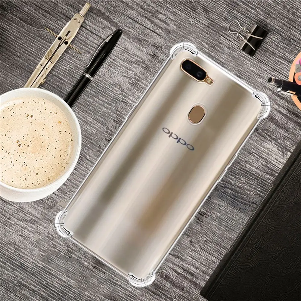 For Oppo K1 R9 R15 F5 A83 A7 A5 Back Case Ultra Slim Fit Transparent Soft TPU Phone Anti-Scratch Protective Cover with Lanyard |
