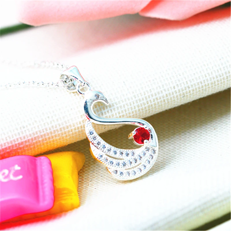 Новый серебряный кулон индивидуальный женский с инкрустированным павлином из