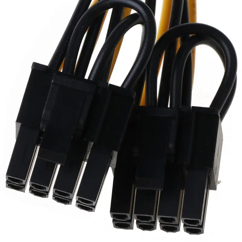 

2021 New CPU 8-Pin To Double PCI-E 8-Pin (6P+2P) Splitter Cable Power Supply Cord 25cm