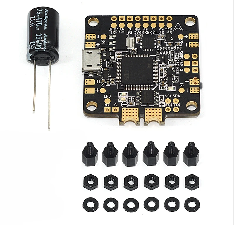 SpeedyBee F4 AIO V2 3-6S ESC система управления полетами BetaFlight OSD беспроводной BLE модуль W/LC фильтр 4* UART UART2 RSSI I2C зуммер для