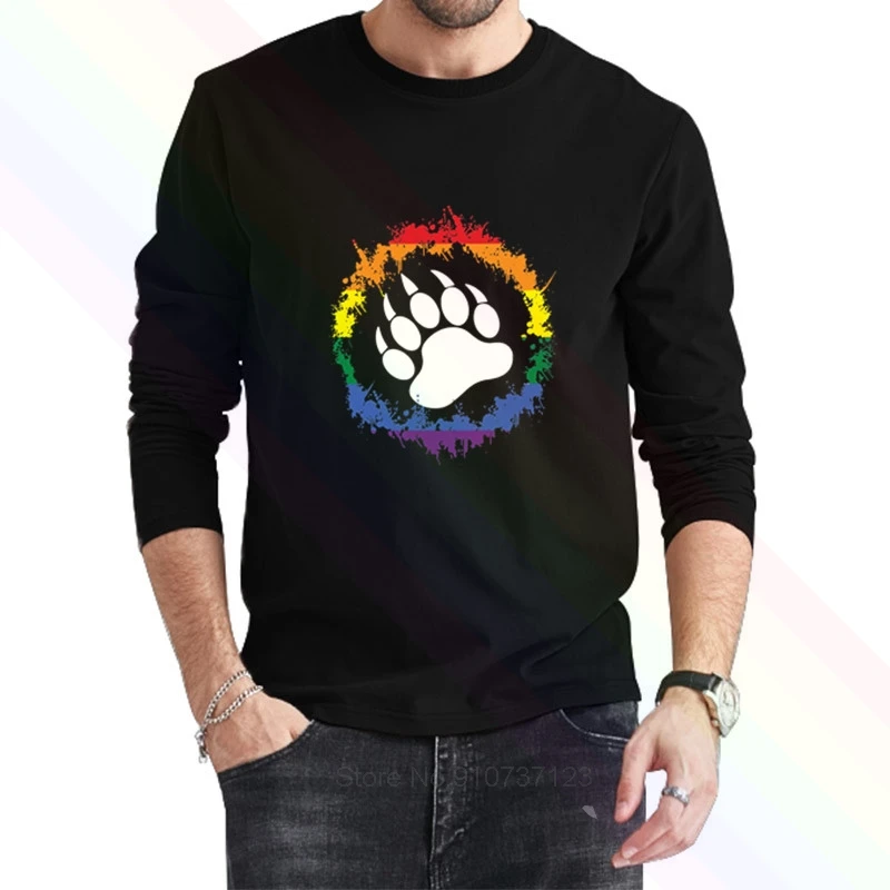 La Maxpa с принтом Повседневная Мужская Лапа медведя логотипом гордости геев