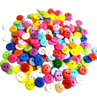hl 11mm 1000pcs new mix color 2 holes round plastic buttons kids apparel sewing accessories diy scrapbooking