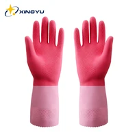 dishwashing gloves cleaning waterproof housework latex gloves warm glove dust stop cleaning long rubber gloves kitchen tools
