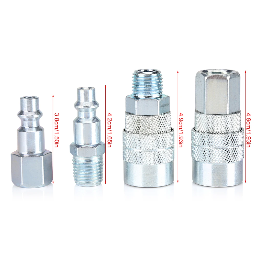

30pcs/set Quick Coupler Plug Male/Female Air Hose Connector Fittings 1/4 NPT Disconnect Male Plug Coupler Connector Air Refill