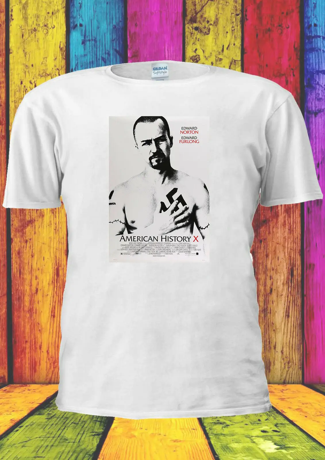 Эдвард Нортон Американская история X фильм плакат футболка для мужчин женщин