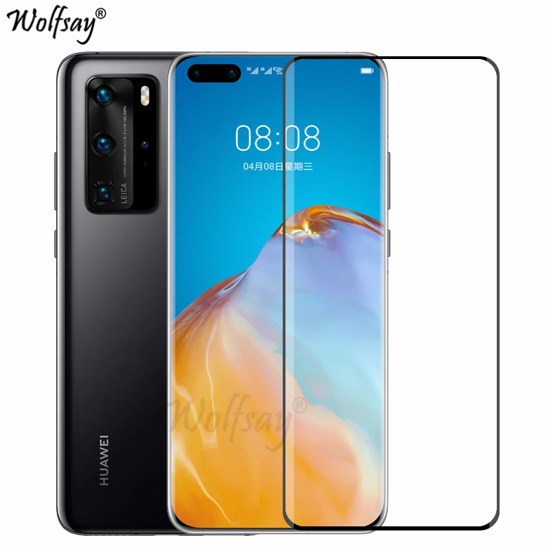 3D закаленное стекло с закругленными краями для Huawei P40 Pro защита экрана полное