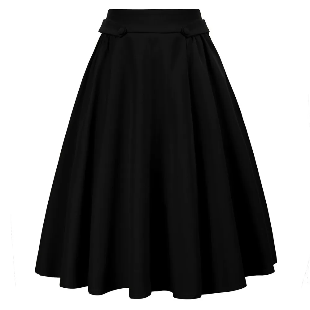 Belle Poque летние юбки для женщин отдыха в стиле ретро Туфли свинга юбка с завышенной