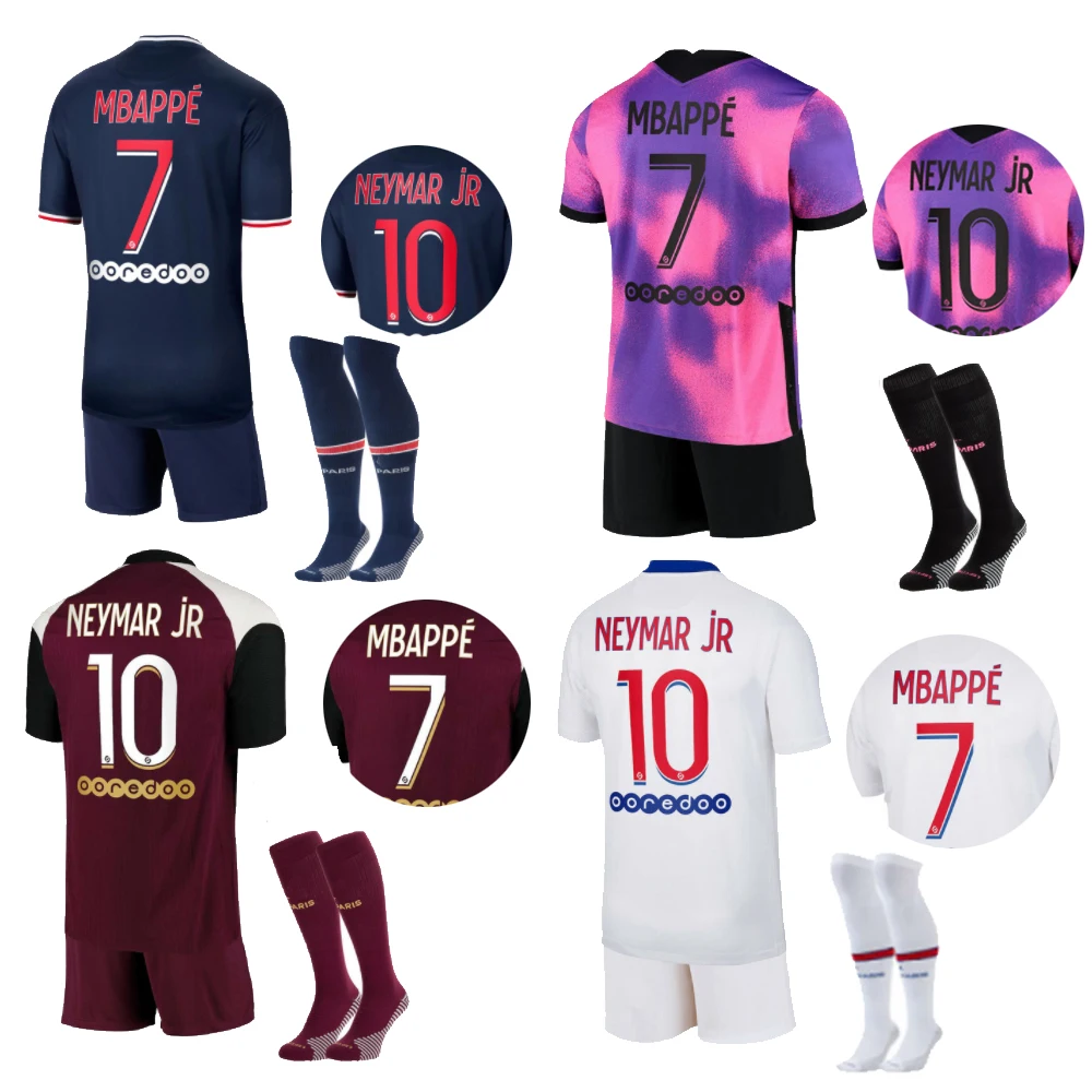 

2020-21 PSG , Kids Home Third Fourth Football Kit Boys and Girls Adult,Paris,Soccer Jerseys Suit + Socks