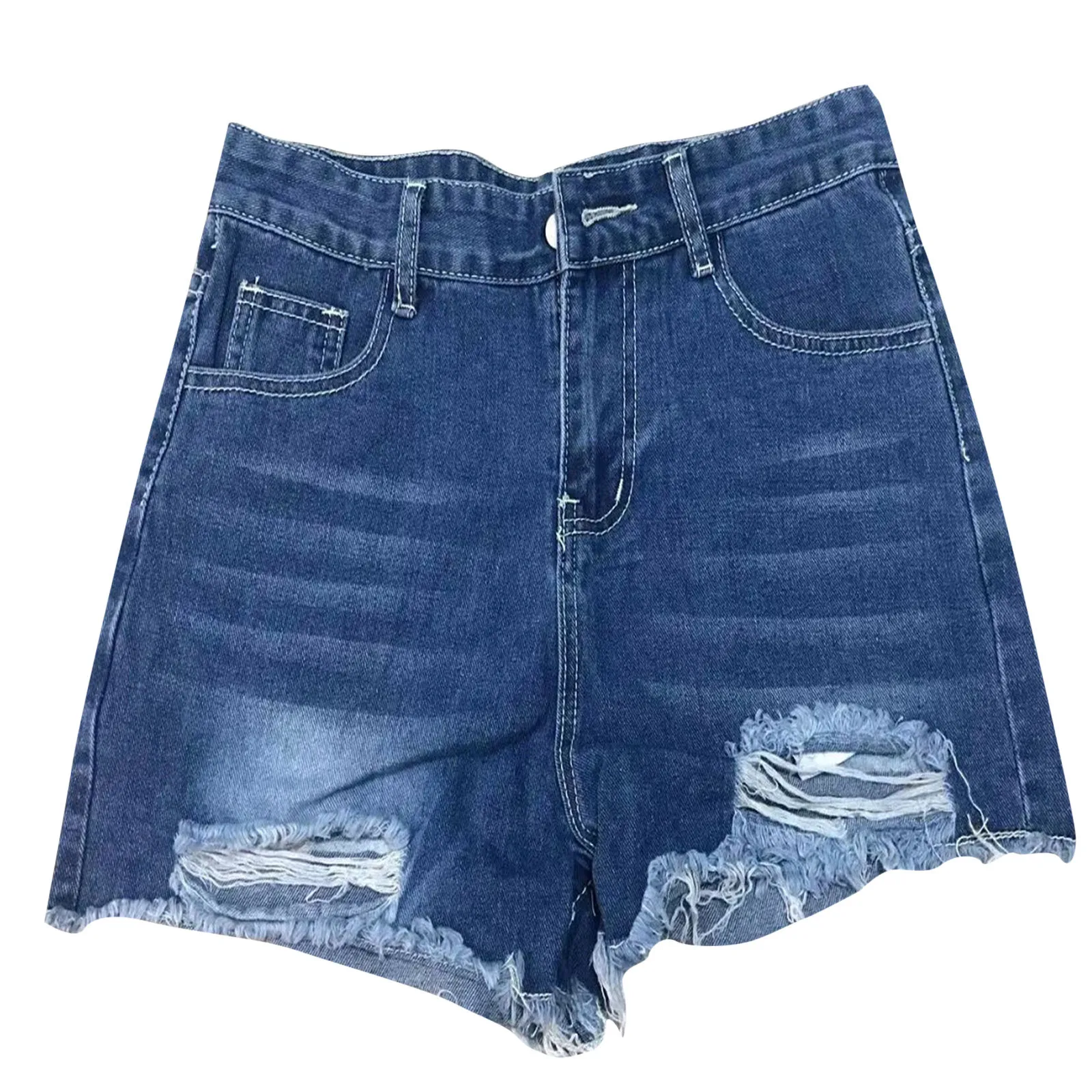 

Jeans Women Blue Sexy Hole High Waist Jeans Slim Fashion Trendy Shorts Pants Summer Simplicity Women's Pants 2021 Jeans De Mujer