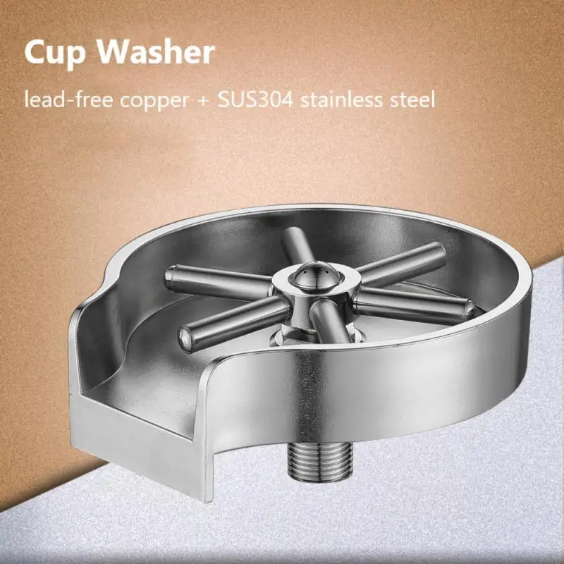 

Faucet Glass Rinser For Kitchen Sink Automatic Cup Washer Bar Glass Rinser Coffee Pitcher Wash Cup Tool Kitchen Sink Accessories
