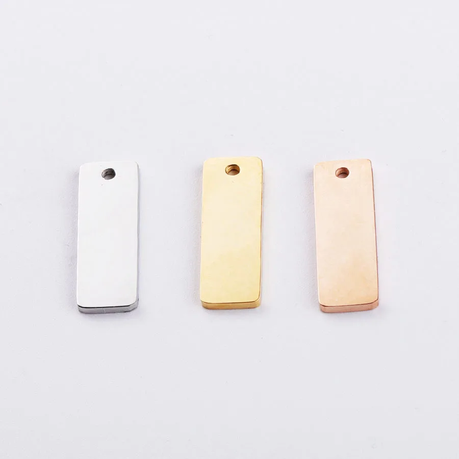 6x18 мм прямоугольная барная подвеска зеркальная полировка из нержавеющей стали