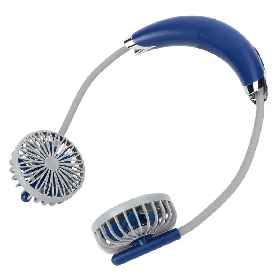 Подвесной вентилятор на шею портативный мини для занятий спортом с зарядкой от USB