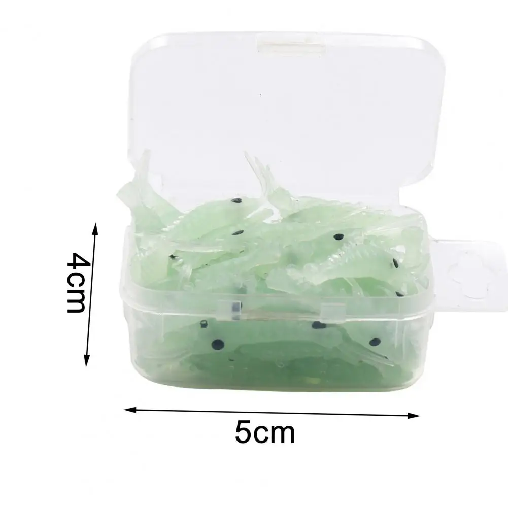 

50Pcs Fishing Baits Simulation Luminous Silicone Saltwater Freshwater Shrimp Lures for Fishermen Bionic Fake Lure Tackle Gear