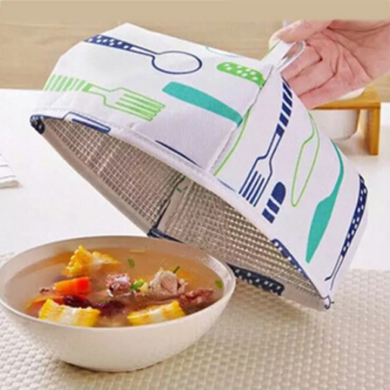 

Складное изолированное покрытие для пищевых продуктов, алюминиевый фольгированный чехол для горячих продуктов, защита от москитов, пыли дл...