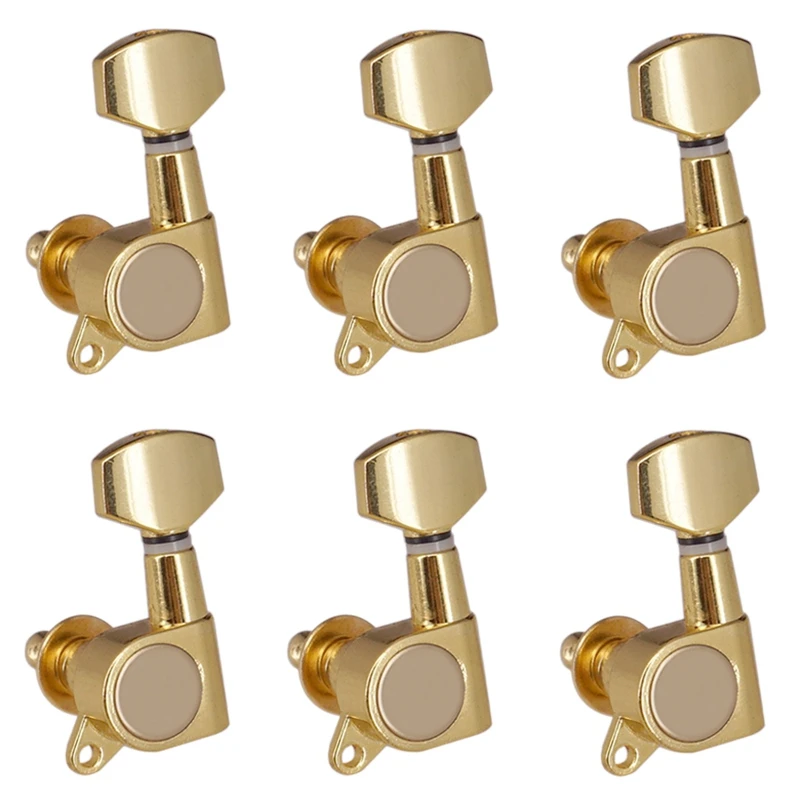 

Guitar Tuning Pegs 6Pieces 6L Tuners Machine Heads Knobs for Guitar String Tuning Peg Replacement Accessories