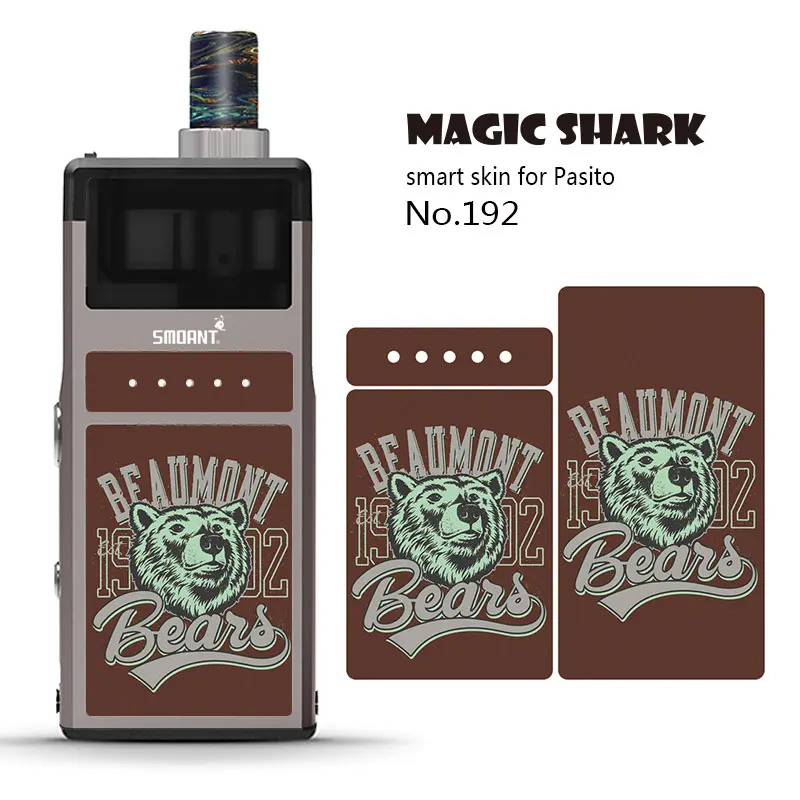Магическая Акула 2.5D медведь Лев Джокер камень печать ПВХ Vape Pod чехол наклейка для Pasito пленка крышка для Smoant Pasito