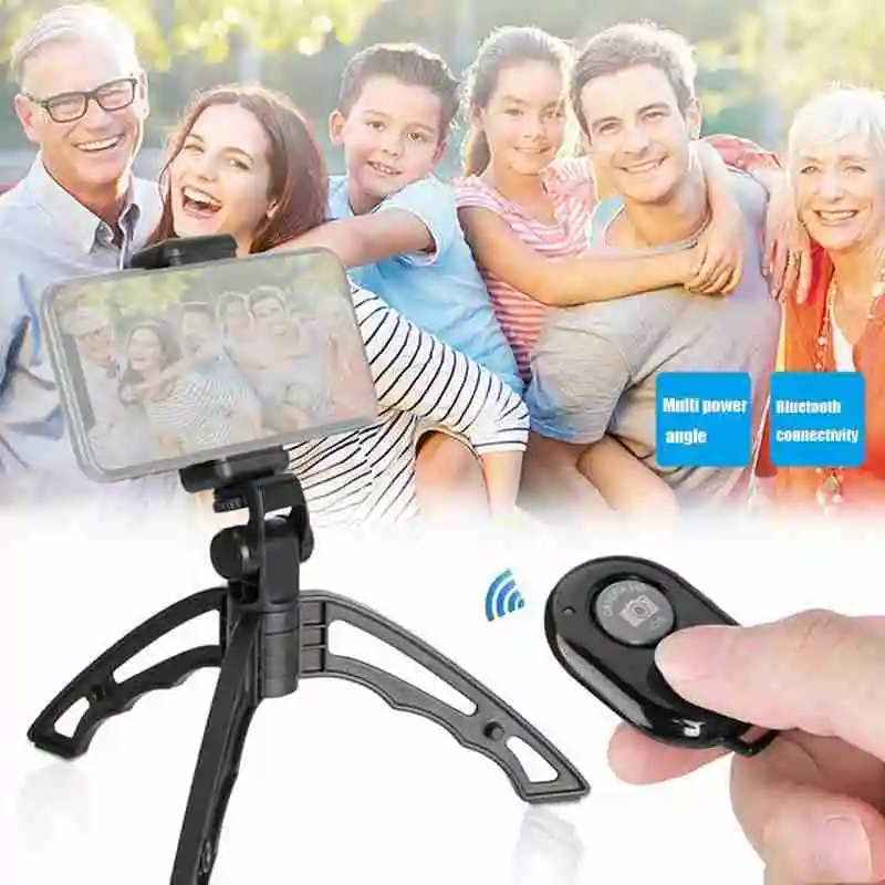 

Portable Handheld Lazy Live Broadcast Desktop Folding Stick Mount Tabletop Holder Phone Mini Tripod Clip Multifunctional Se J8A6