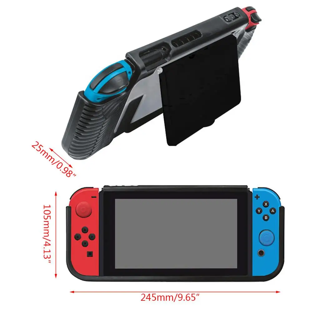 Защитный чехол из ТПУ чехол Противоскользящий зернистый хост защитный чехол протектор с кронштейном для NS switch хост аксессуары