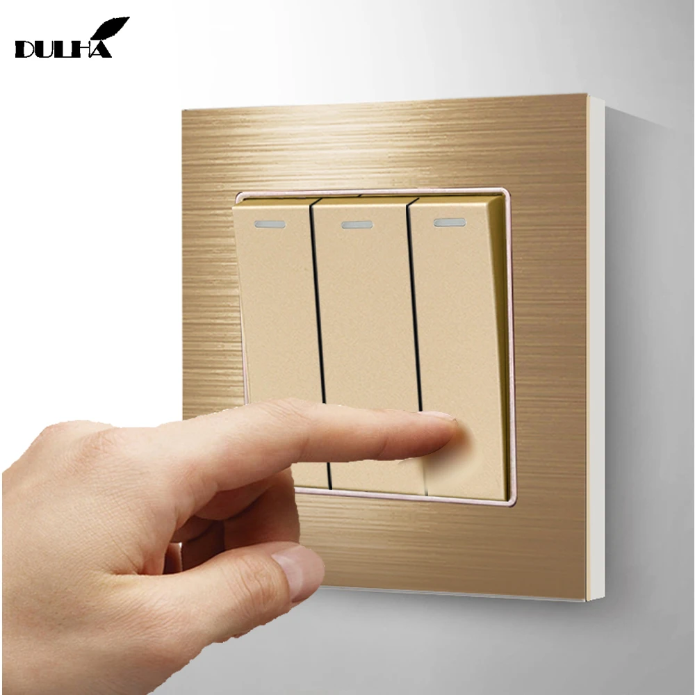 Роскошный Золотой матовый атлас из металла настенный светильник сенсорный