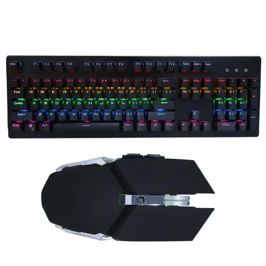Игровая клавиатура и мышь 2 4 ГГц RGB 104 клавиши 2400 точек/дюйм|Комплекты плюс