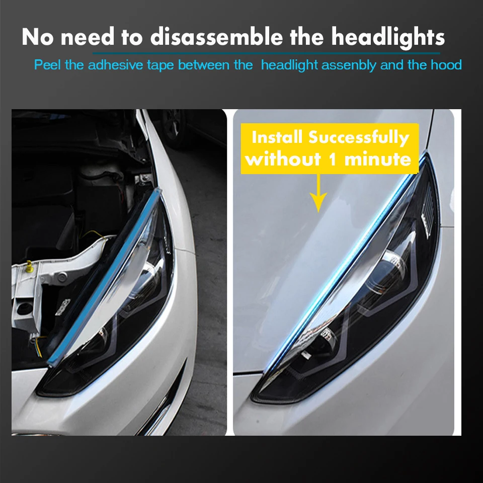 2 шт. светодиодный DRL Автомобильные фары дневного света светильник для Renault Megane