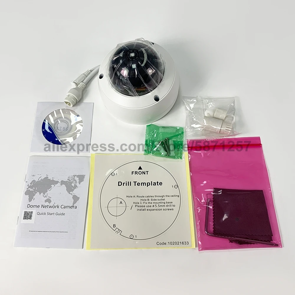 Hikvision OEM версия DS-2CD2143G0-IU 4Mp ИК купольная POE WDR Фиксированная сетевая камера со
