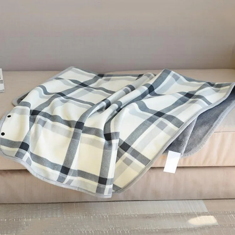Клетчатое удобное одеяло толстовка для дивана ТВ с капюшоном зимнее Фланелевое