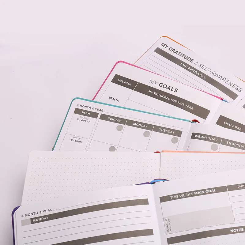 12 месячный планировщик ежемесячный еженедельный и повседневный Планер для