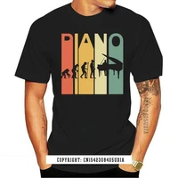 vintage retro evolution of piano t shirt men cotton t shirt hip hop tees tops harajuku streetwear t shirt print men