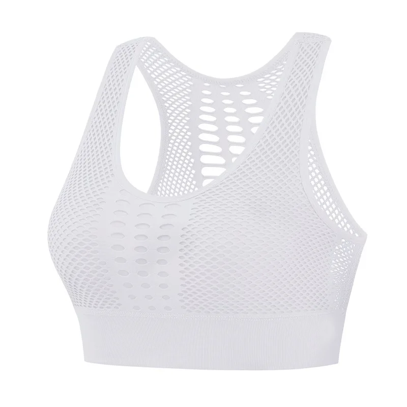 

2021 New Arrival Women Sports Bra Breathable Padded Crop Top High Elastic Stretchy Yoga Bralette Anti-Sweat Workout Tops