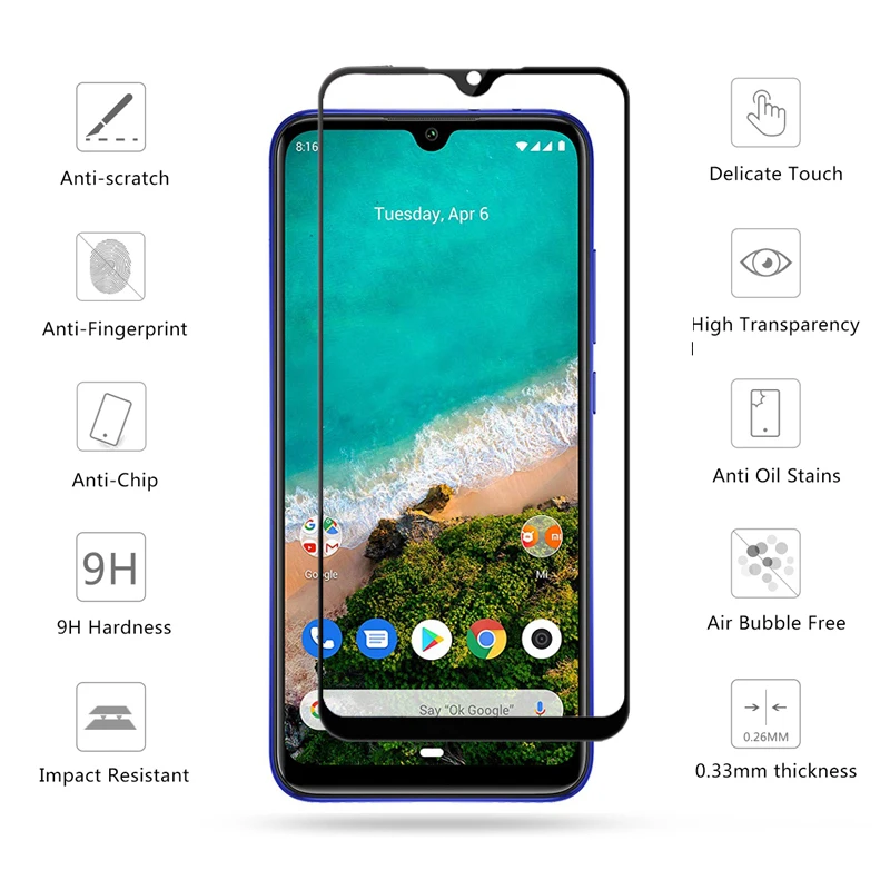 Предварительно защитное стекло на Xiaomi mi A3 mi A 3 стекло ксиоми ми A3 сяоми ми a3 ми a 3 протектор экрана стекло на Xiaomi mi A2 Lite стекло ксиоми ми A2 лайт сяоми ми a3 ми 9T Mi 9T 3ащитное Полное стекло