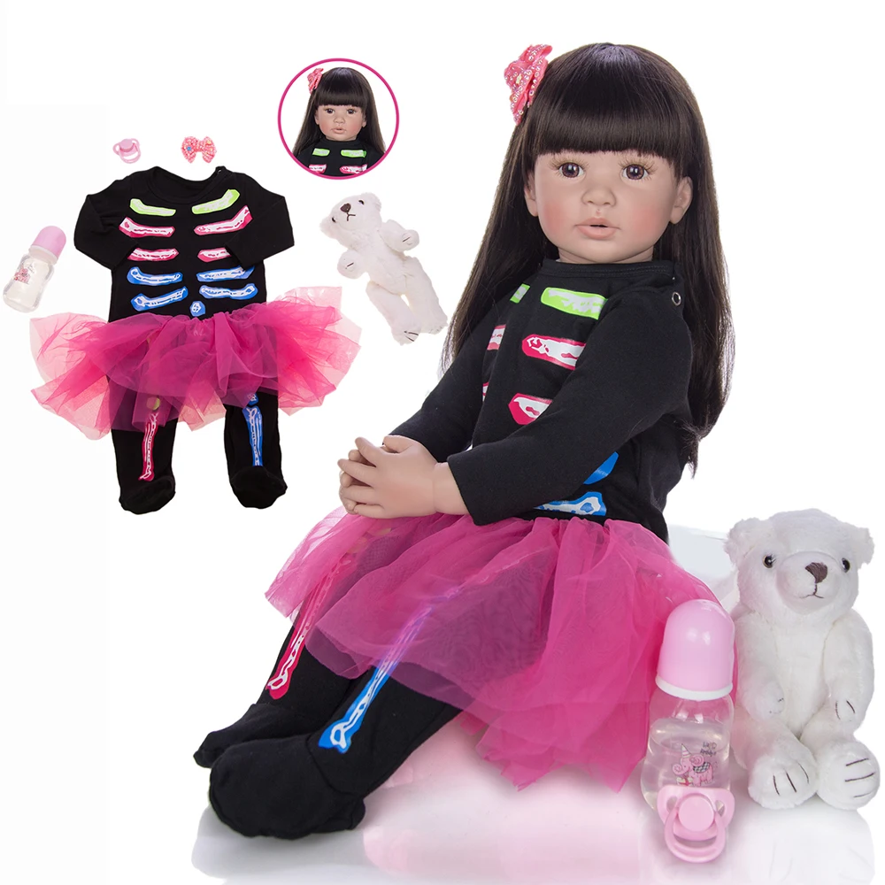 

KEIUMI 24 дюйма Reborn Dolls, 60 см, Мягкий силикон, Реалистичная принцесса, девочка, Детская кукла для продажи, bebe reborn, малыш, рождественский подарок