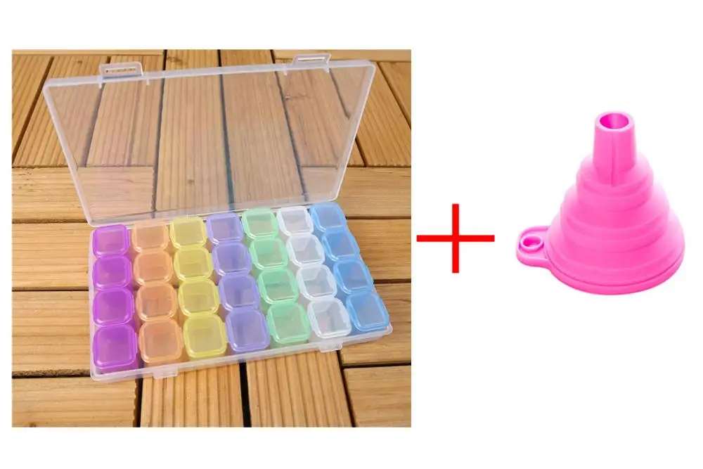 Color-LD-Red DUOYISHANG 28 резервуар пластик DIY алмазная живопись инструмент Ремесло дома коробка для хранения - Цвет: Color-LD-Red