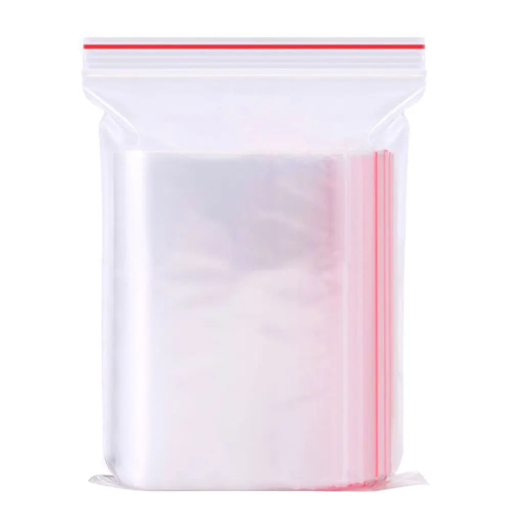 100 Grip Resealable самозапечатывающийся мешок с замком-молнией легко наносить мешочек для ювелирных изделий многоцелевой домашний Универсальный прозрачный упаковочный мешок для хранения PE