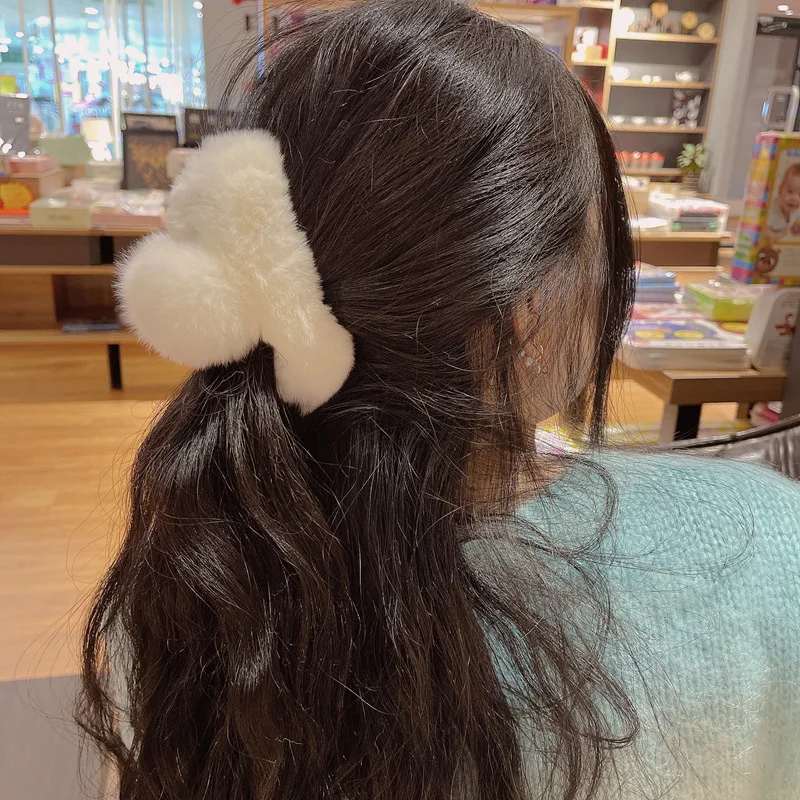 Корейские новые милые заколки для волос из искусственного меха норки Шпилька с