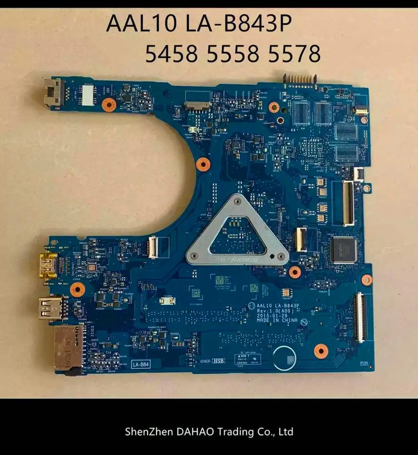 

AAL10 LA-B843P mainboard FOR DELL 3458 3558 5458 5558 5758 laptop motherboard with 4th 5th i3 cpu 100% fully tested