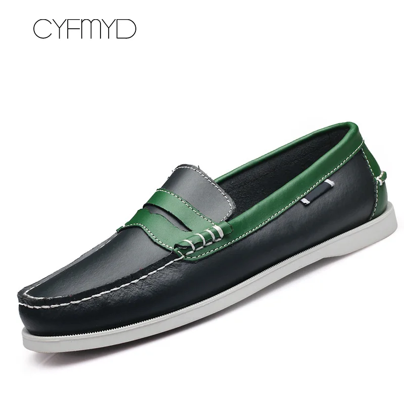 Мужская повседневная обувь из натуральной кожи Водонепроницаемые Мокасины с