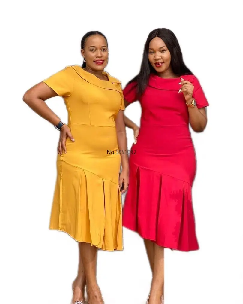 2020 Лето Новая мода африканские женщины o-образным вырезом полиэстер размера плюс