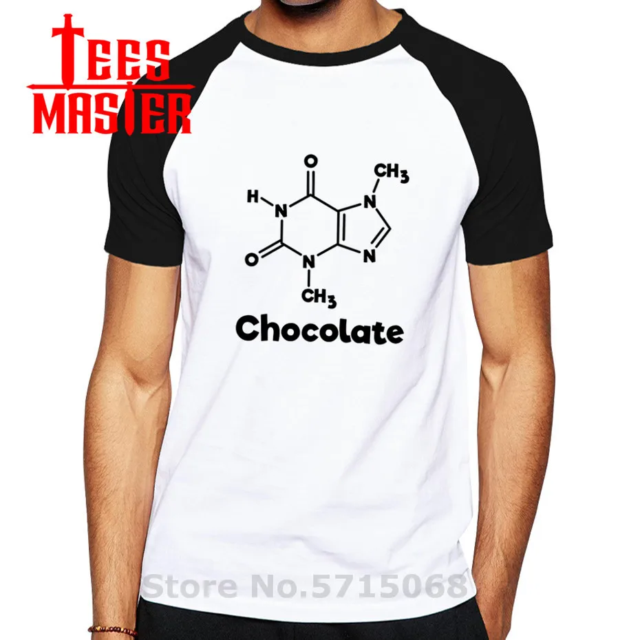 Футболка мужская с коротким рукавом смешная принтом молекул шоколада новая