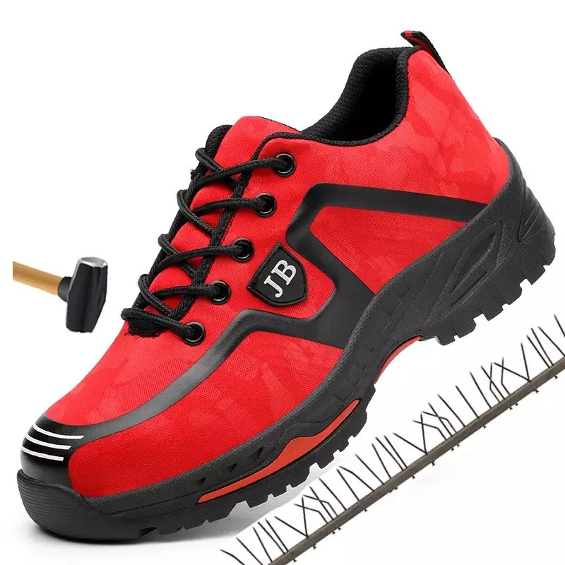 

2020 men's safety shoes steel toe anti smash anti puncture construction work boots anti slip breathable safety work shoes