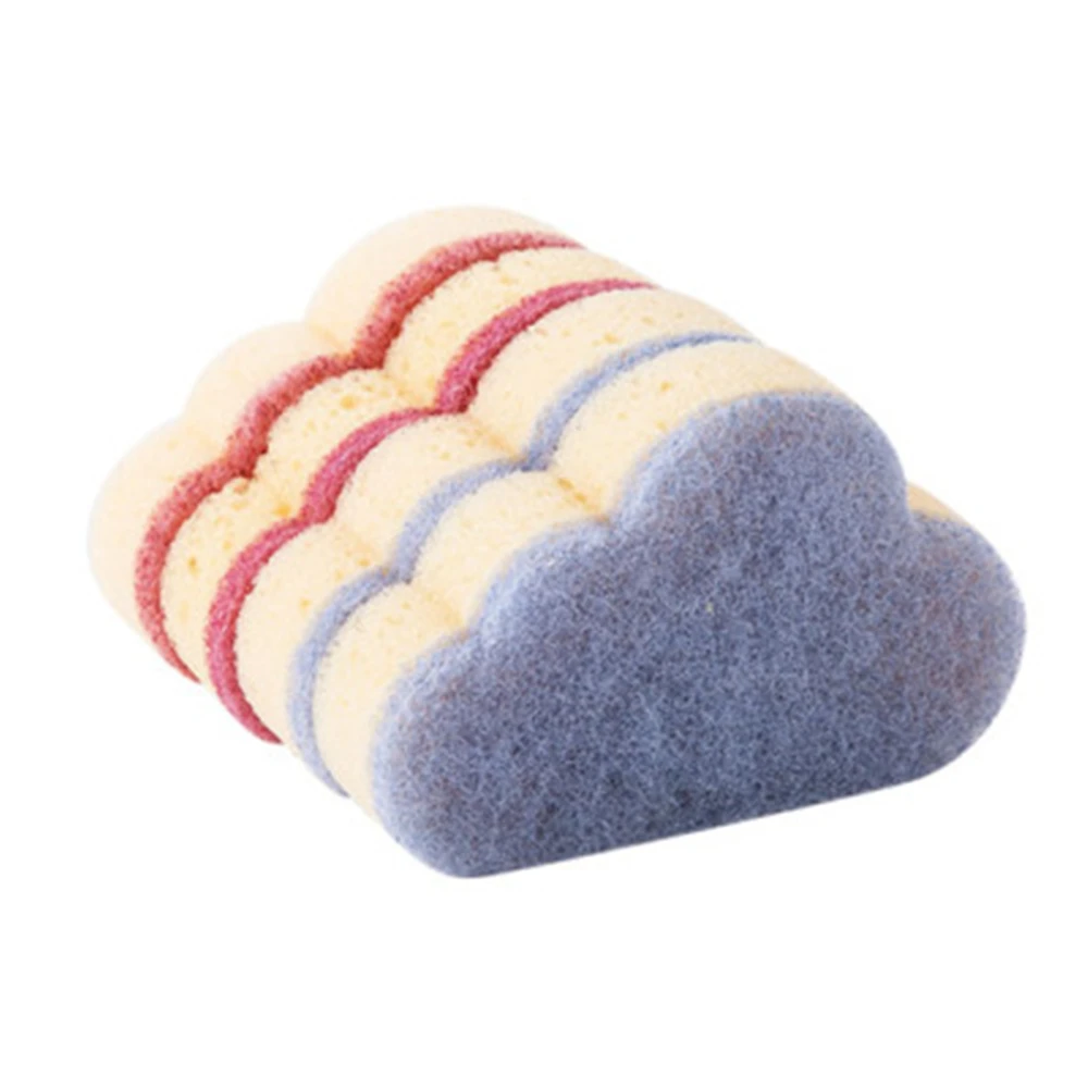 

Cloud Magic Cleaning Sponge Brush Kitchen Office Dishwashing Brushes Household Dishwashing Eraser Sponge Pads Color Tools 4Pcs