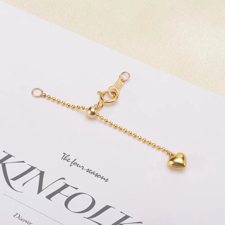 Hot Heart Design 18K Yellow Gold Bracelet Necklace Clasp and Hook AU750 Jewelry Findings