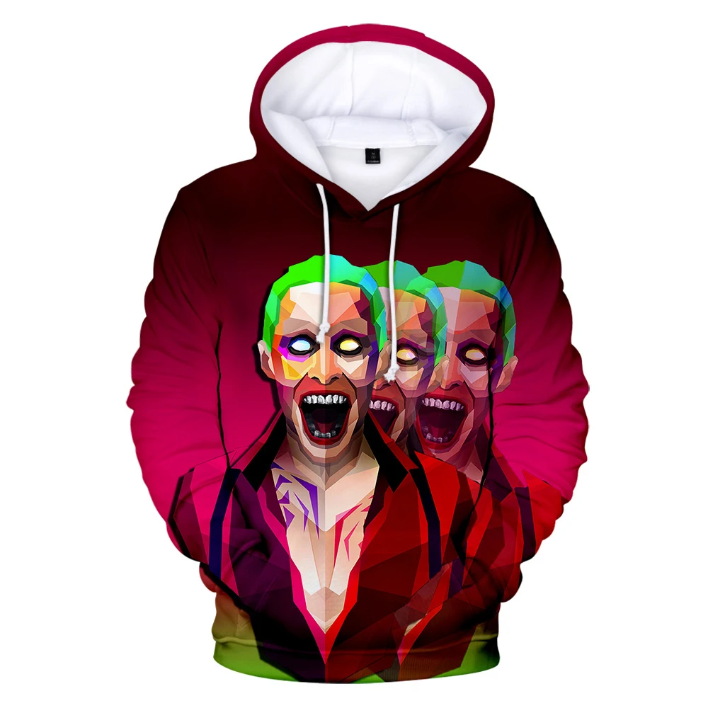 

Harajuku Haha Joker Sweatshirts Men/Women Fashion Funny Hip Hop Hoodie 3D Print Haha Joker Mens Hoodies Cool Streetwear