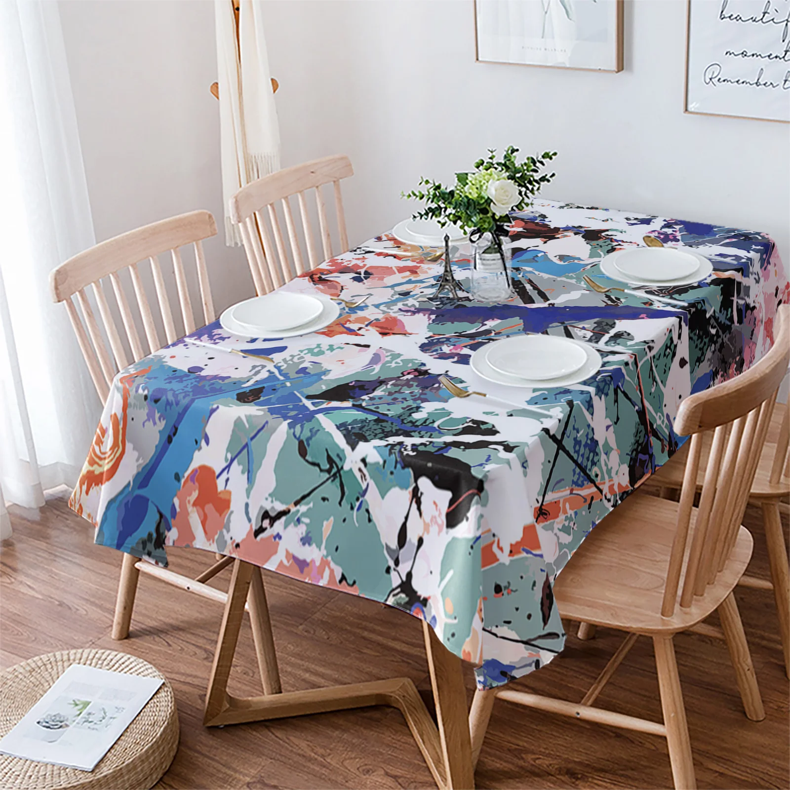 

Уличное граффити искусство Свадьба Вечеринка скатерть водонепроницаемый маслостойкий обеденный стол Обложка кухня дом