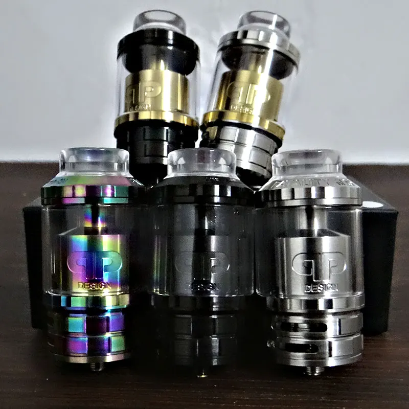 

QP Designs Fatality M25 RTA Tank 25mm 316SS 4ml/5.5ml Capacity top filling Rebuildable Vape Single Coil or Dual Coils Atomizer